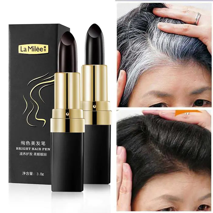 Hair Dye Stick — Instant Grey Coverage & Root Touch-Up | Plant-Based Formula | Brown & Black