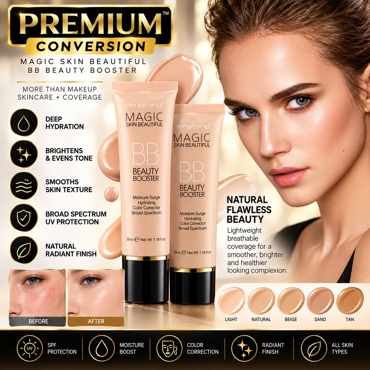 Liquid Complexion Makeup – 35ml, 3 Variant Options