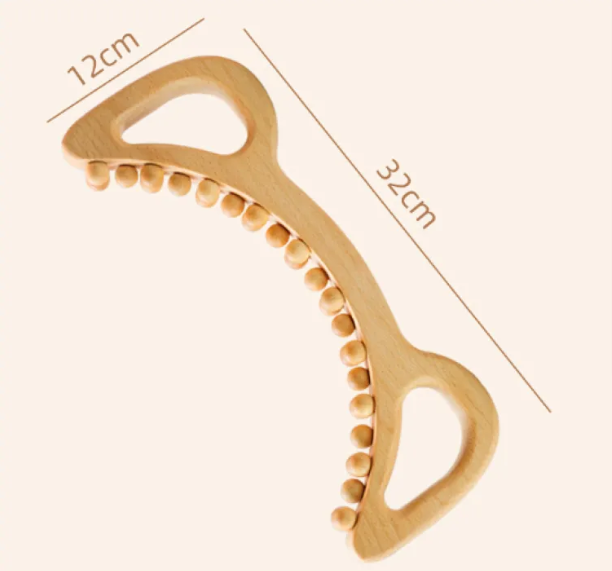Wooden Anti-Cellulite Massage Roller Set – Birch Wood Body Therapy Tools