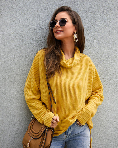Women’s High Neck Knit Sweater – Cosy Long Sleeve Pullover, 5 Colours, S–2XL