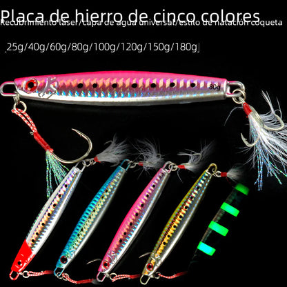 Laser Fishing Lures — Deep Sea Jigging Bait | Blue, Purple, Gold & Red/Silver | 25g–180g