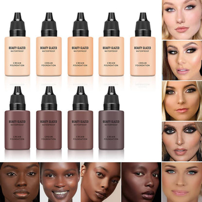 Matte Liquid Foundation & Concealer – Full Coverage, Waterproof, 9 Shades