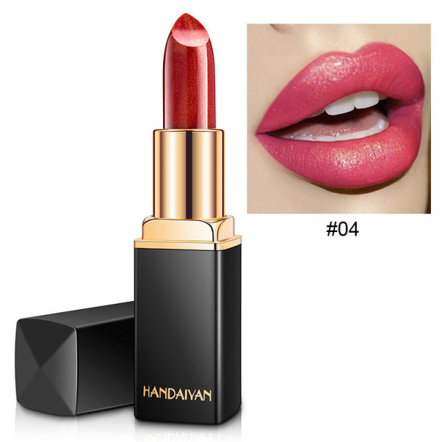 Waterproof Glitter Lipstick – Long-Lasting Shimmer, 9 Shades