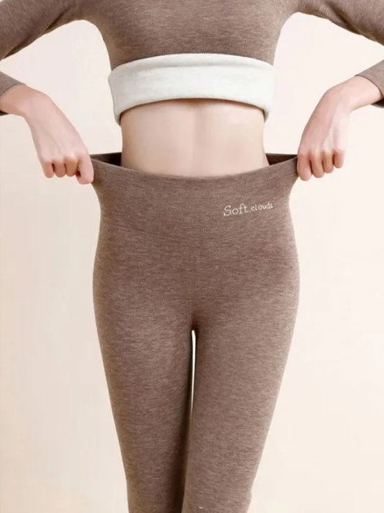 Fleece-Lined Cropped Velvet Leggings – High Waist, Hip Lift, 9 Colours, S–5XL
