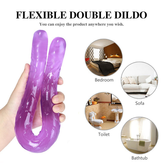 Double-Ended Silicone Dildo – Beginner Friendly | 4 Colours