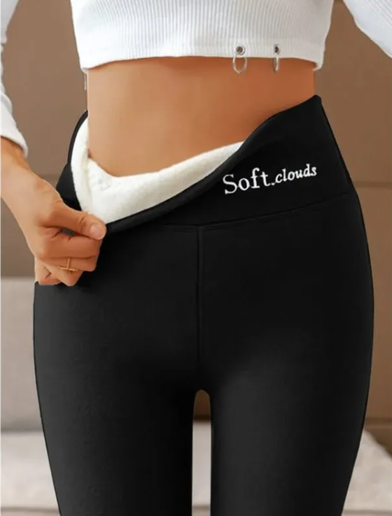 Fleece-Lined Cropped Velvet Leggings – High Waist, Hip Lift, 9 Colours, S–5XL