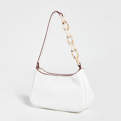 Crocodile Print Acrylic Chain Bag – PU Leather Shoulder Bag, 4 Colours