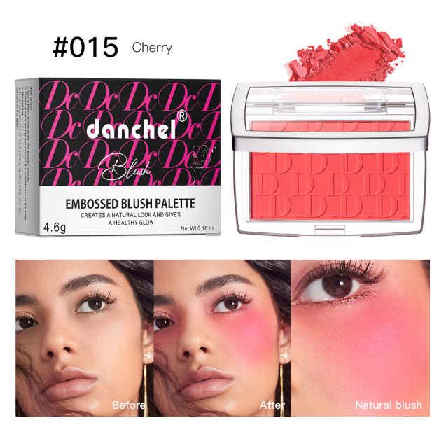 Matte Blush Palette – Long-Lasting Soft-Focus Finish, 6 Shades, All Skin Types