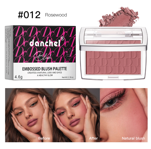 Matte Blush Palette – Long-Lasting Soft-Focus Finish, 6 Shades, All Skin Types