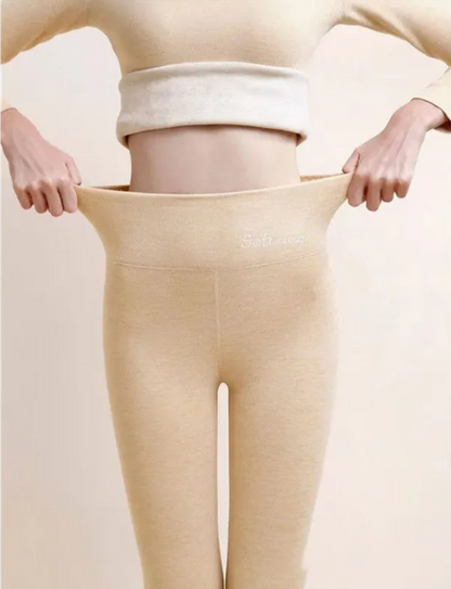 Fleece-Lined Cropped Velvet Leggings – High Waist, Hip Lift, 9 Colours, S–5XL