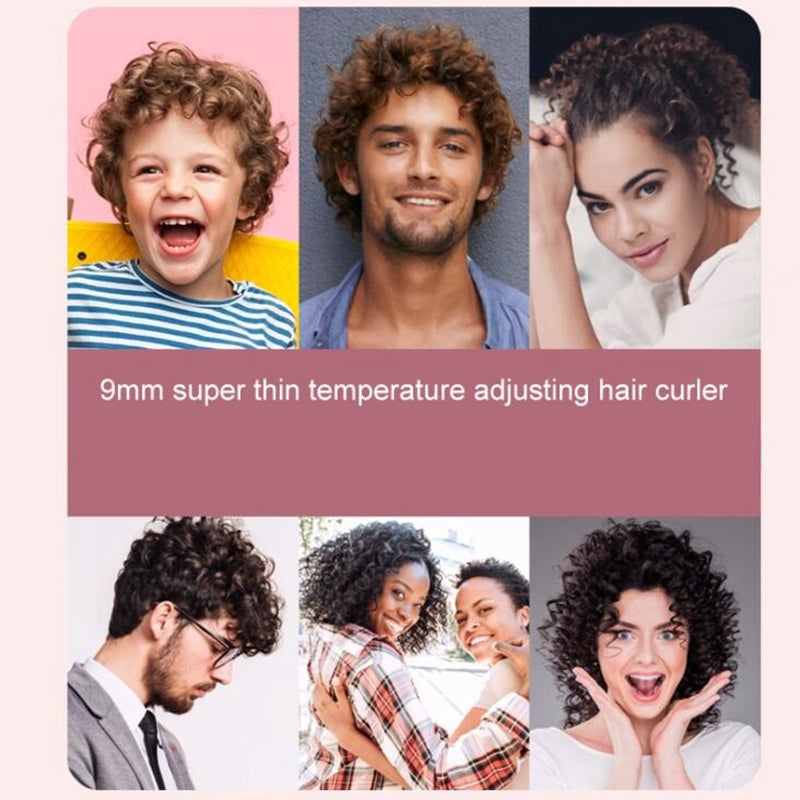 Professional 9mm Curling Iron with LCD Display | Tourmaline Ceramic Wand