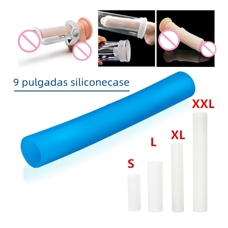 Men's Vacuum Cup Penis Extender Sleeve – S, L, XL, XXL | Transparent & Blue