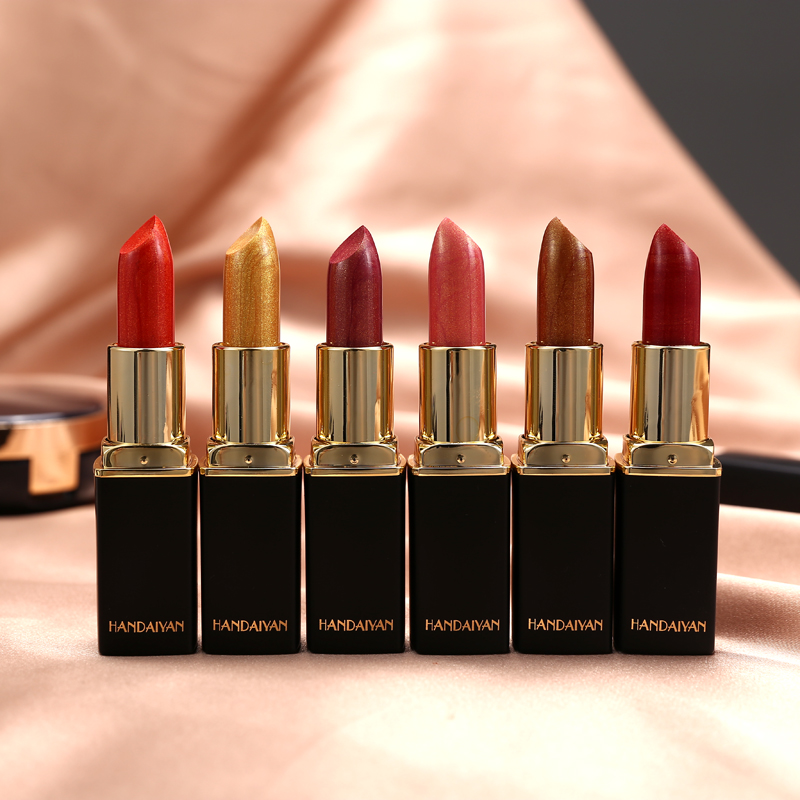 Glitter Shimmer Lipstick – Waterproof Mermaid Finish, 8 Shades, 3.5g