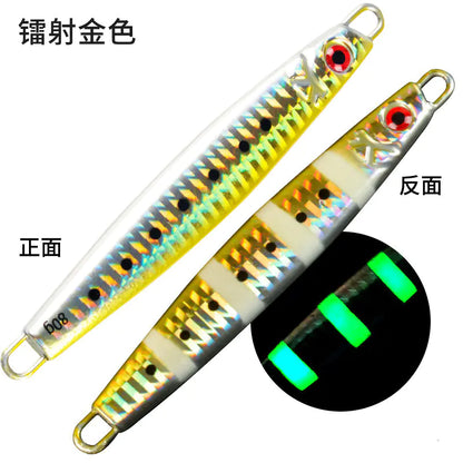 Laser Fishing Lures — Deep Sea Jigging Bait | Blue, Purple, Gold & Red/Silver | 25g–180g