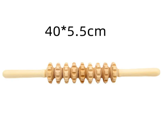 Wooden Anti-Cellulite Massage Roller Set – Birch Wood Body Therapy Tools