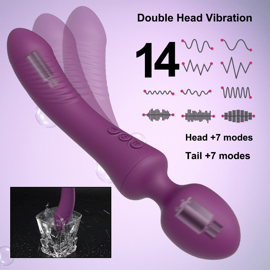 Dual-Head G-Spot Vibrator – USB Rechargeable | Red & Violet