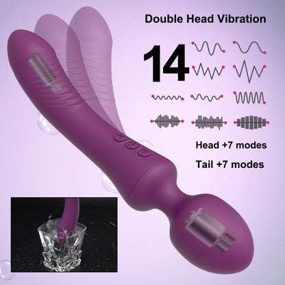 Dual-Head G-Spot Vibrator – USB Rechargeable | Red & Violet