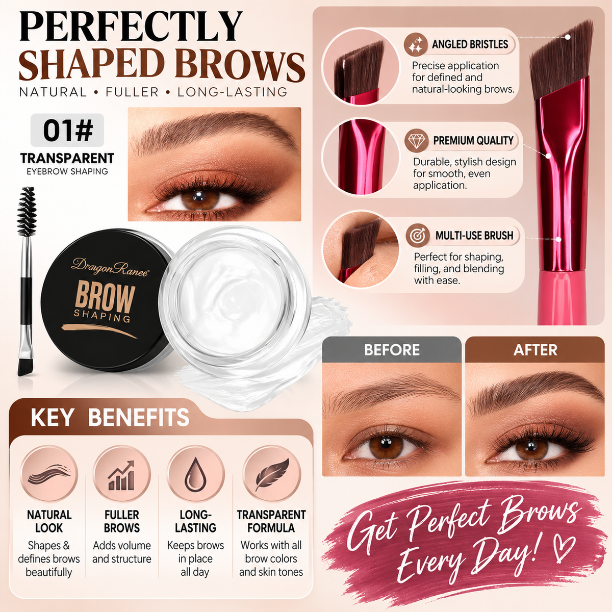 Eyebrow Styling Gel – Brow Definition in Multiple Styles & Sets