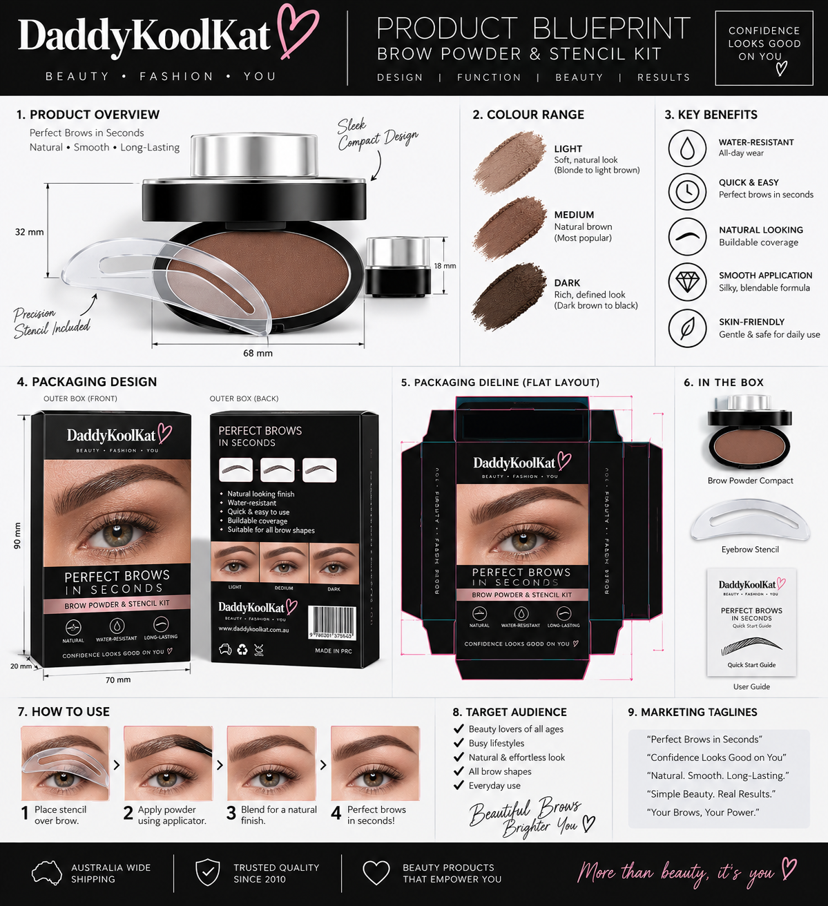 3-in-1 Eyebrow Stamp Kit – FREE Stock Clearance, Pay Postage Only