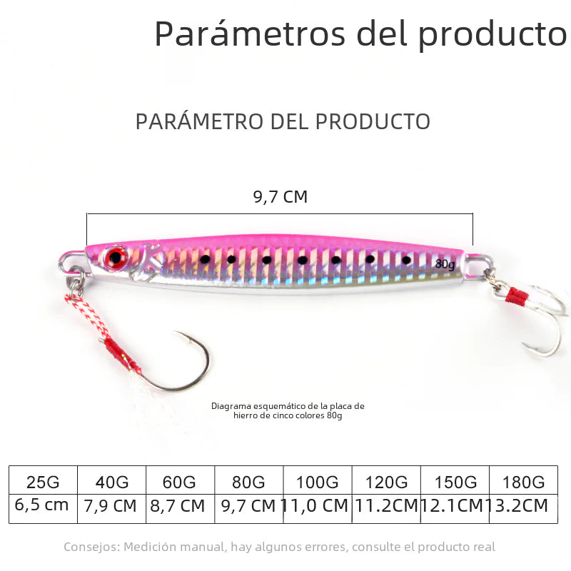 Laser Fishing Lures — Deep Sea Jigging Bait | Blue, Purple, Gold & Red/Silver | 25g–180g