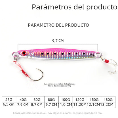 Laser Fishing Lures — Deep Sea Jigging Bait | Blue, Purple, Gold & Red/Silver | 25g–180g