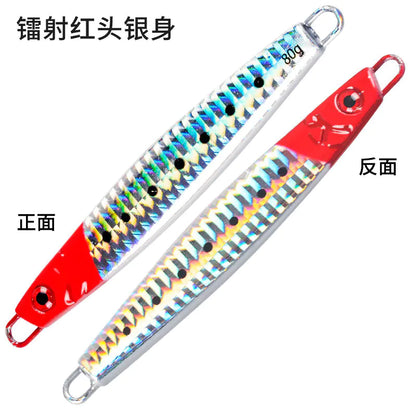 Laser Fishing Lures — Deep Sea Jigging Bait | Blue, Purple, Gold & Red/Silver | 25g–180g