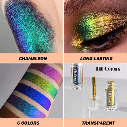 Aurora ChromaShift Multi-Chrome Eyeshadow Pigments — Liquid Colour-Shifting Eye Pigment | 6 Shades