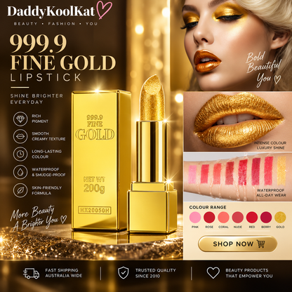 Gold Glitter Matte Lipstick – Shimmer Colour, 7 Shades
