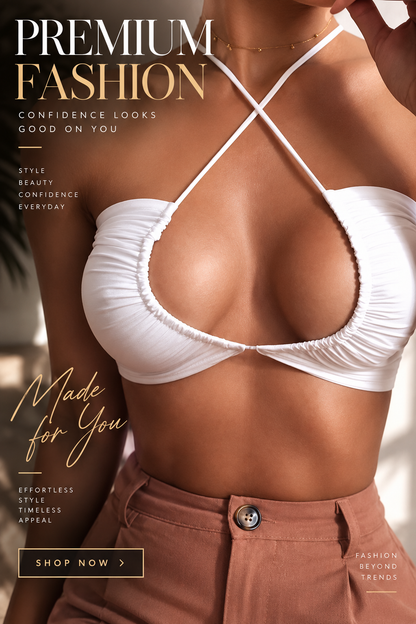 Women’s Cross-Strap Cut-Out Crop Top
