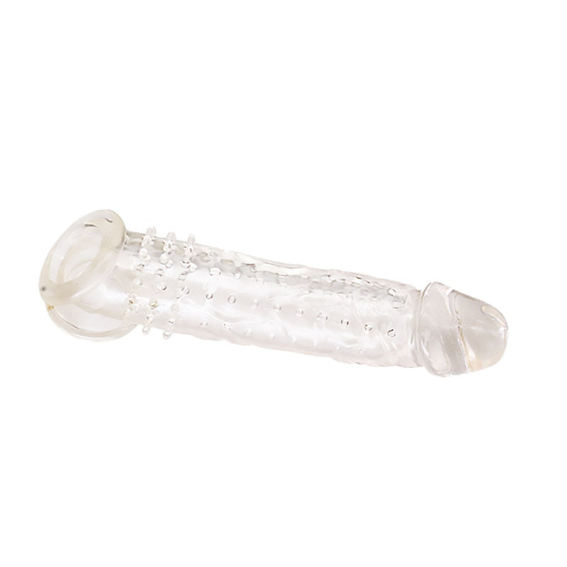 Men's TPE Penis Sleeve Extender – Thickening & Lengthening | Black & Transparent