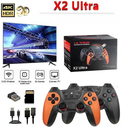 X2 Ultra Retro Game Stick 4K – 40,000+ Games, 128G Memory, Wireless Controller