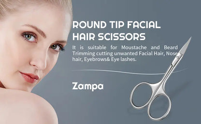 Stainless Steel Nose & Eyebrow Scissors – Precision Grooming for Men & Women