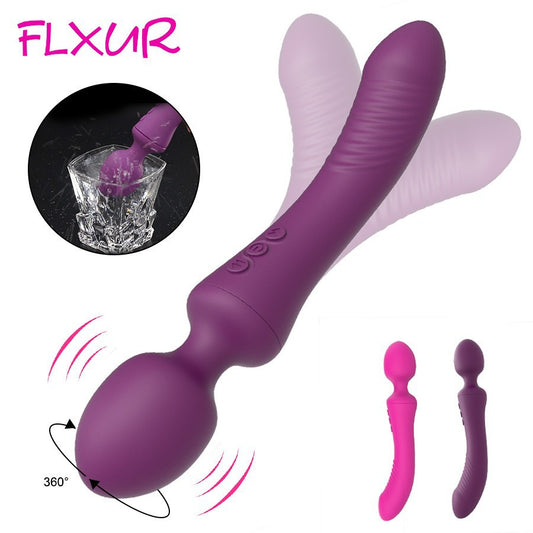 Dual-Head G-Spot Vibrator – USB Rechargeable | Red & Violet