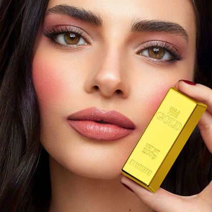Gold Glitter Matte Lipstick – Waterproof Vitamin E Formula, 7 Shades, 3.5g