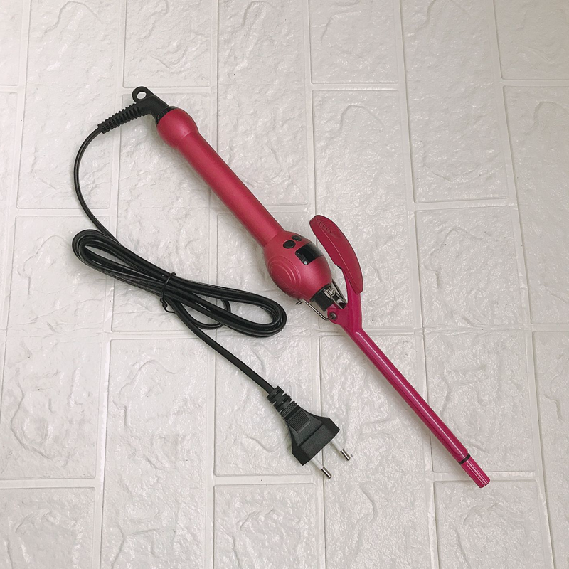 Professional 9mm Curling Iron with LCD Display | Tourmaline Ceramic Wand