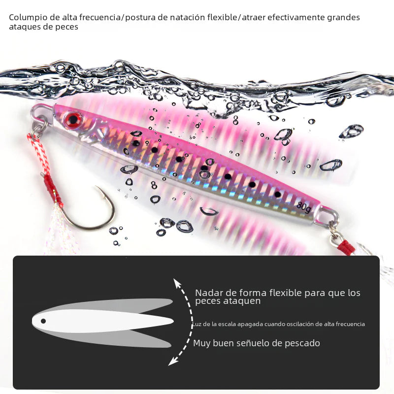 Laser Fishing Lures — Deep Sea Jigging Bait | Blue, Purple, Gold & Red/Silver | 25g–180g