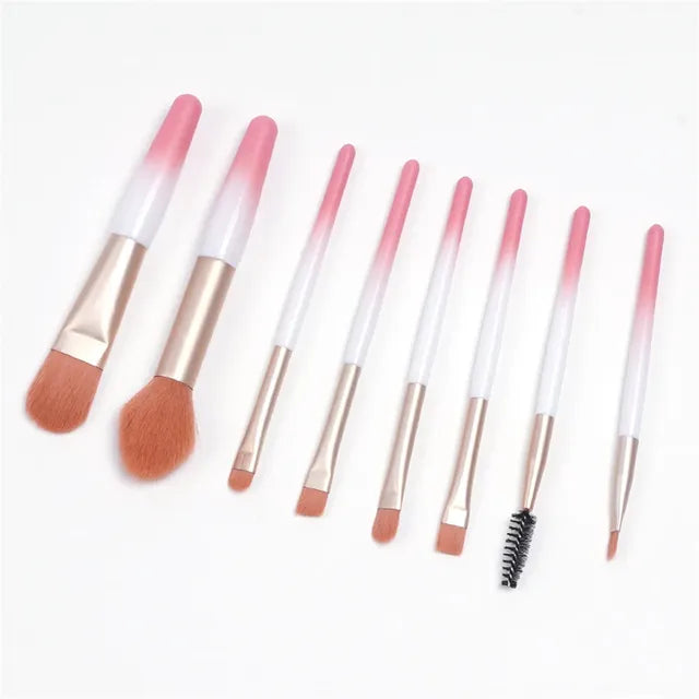 8-Piece Professional Makeup Brush Set – Soft Fluffy Brushes, 5 Colours