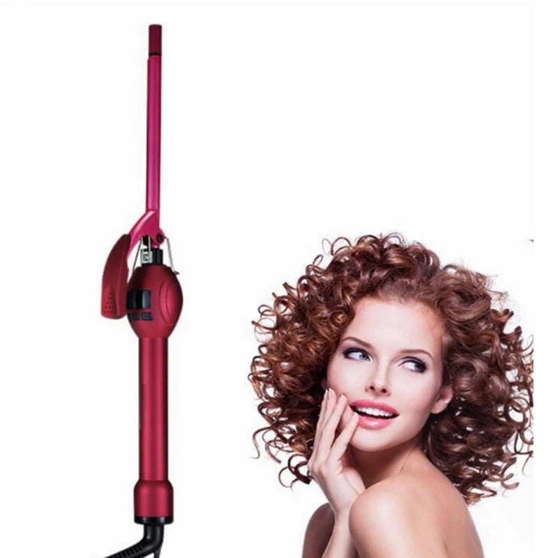 Professional 9mm Curling Iron with LCD Display | Tourmaline Ceramic Wand
