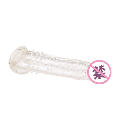 Men's TPE Penis Sleeve Extender – Thickening & Lengthening | Black & Transparent