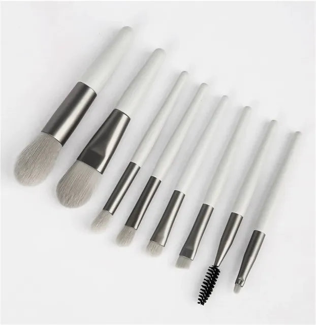 8-Piece Professional Makeup Brush Set – Soft Fluffy Brushes, 5 Colours