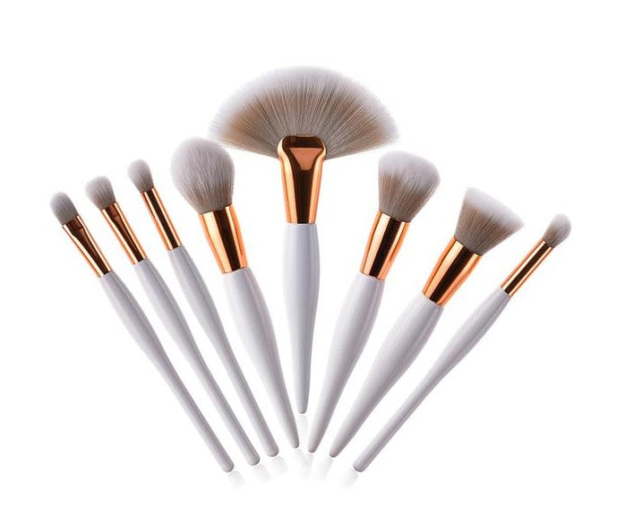 4-Piece Makeup Brush Set – Soft High-Density Bristles, 2 Elegant Colourways