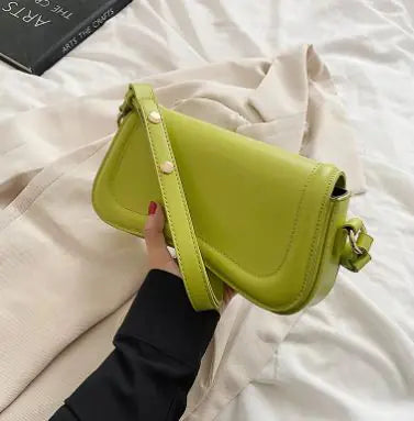 Women's PU Leather Shoulder Bag — Square Structured Carryall in 5 Colours